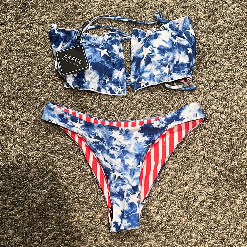 Red White Blue swim set